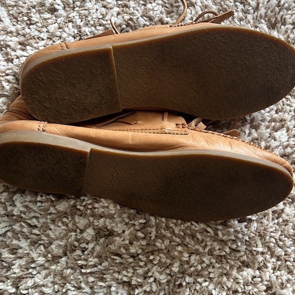 COACH VINTAGE POPPY LEATHER MOCCASINS (8) - Picture 6 of 6